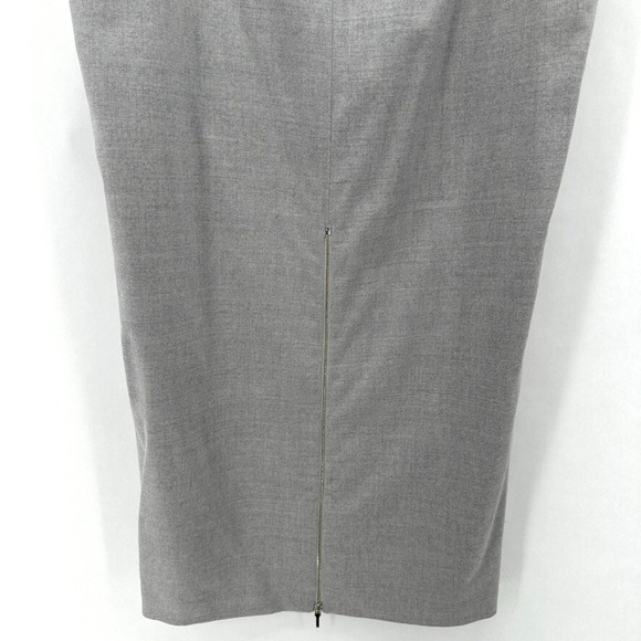 Fabiana Filippi Maxi Skirt Back Zip Womens XL Grey Wool Cashmere Capsule Preppy - Picture 6 of 12